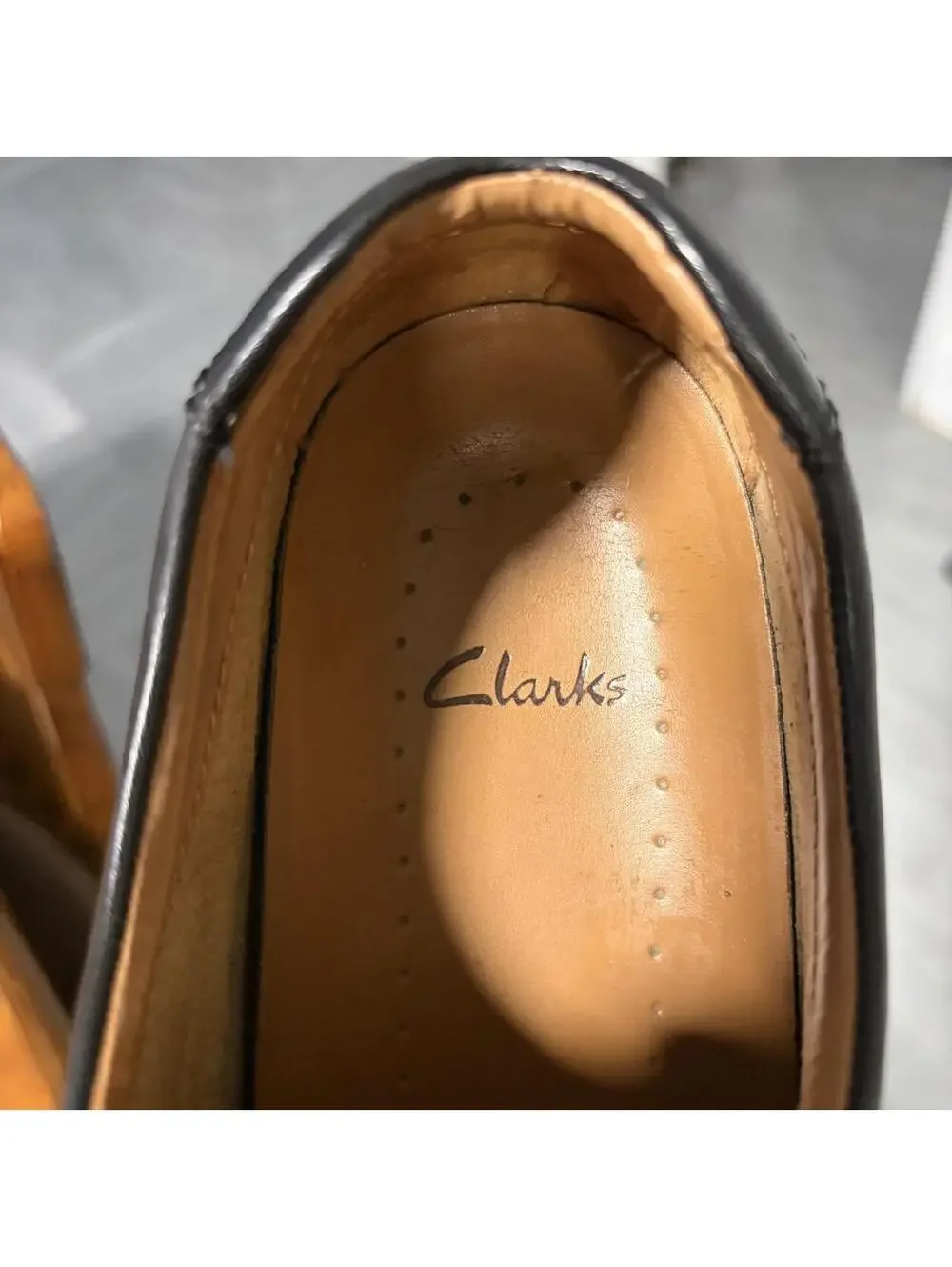 Clarks black leather